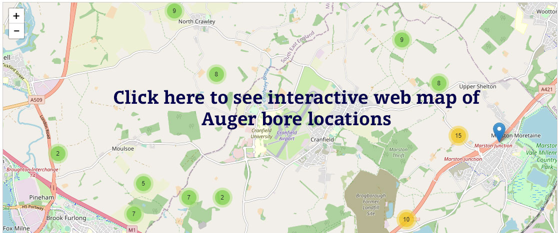 Interactive Auger Bore Map