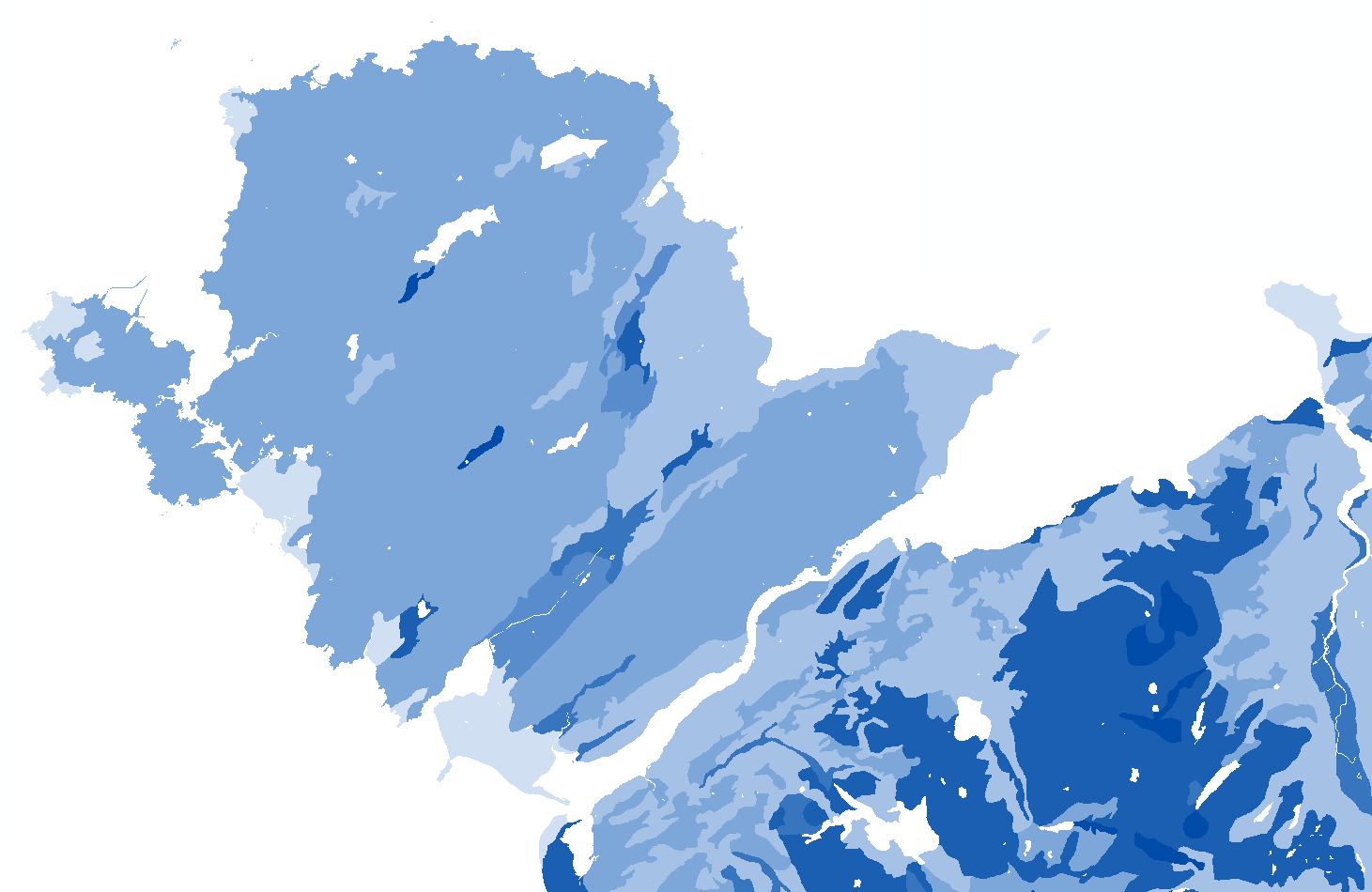 NATMAPavailablewater dataset shown for Anglesey