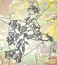 Pipe network with soil variability. Image Copyright Cranfield University.